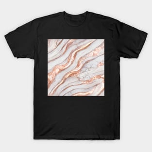 Rose gold marble pattern T-Shirt